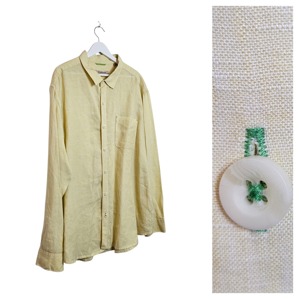 Tommy Bahama Sea Glass Breezer Linen Shirt Men’s XXL L/S 100% Linen Relaxed Fit